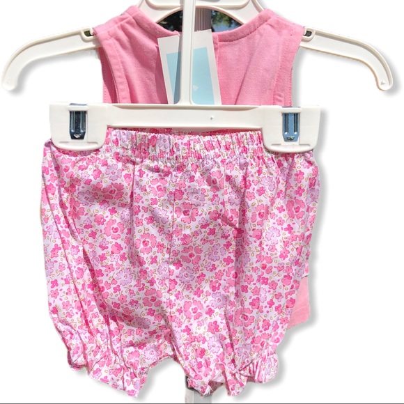 🍍6 Month NWT Agabang Pink Floral Tee & Shorts Set - Picture 6 of 6